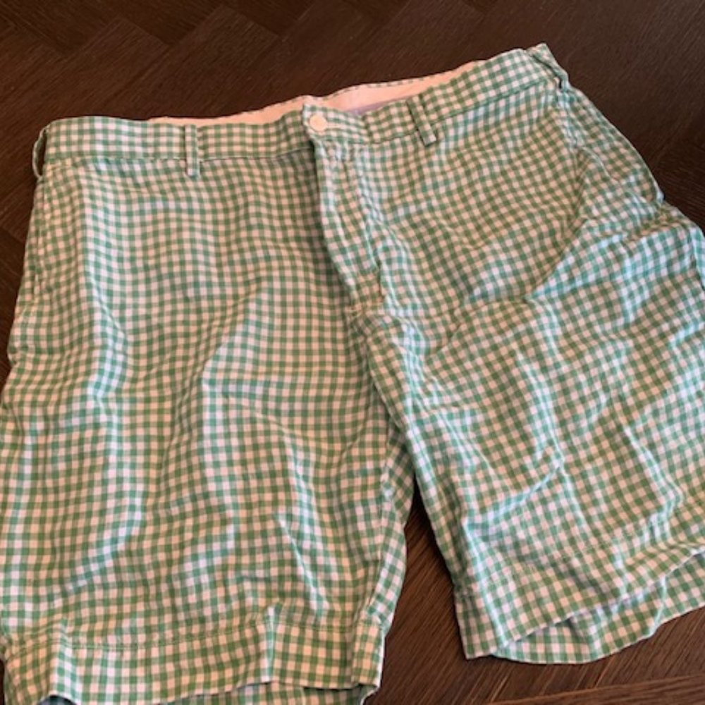 Polo Ralph Lauren Green/White Gingham Shorts 36